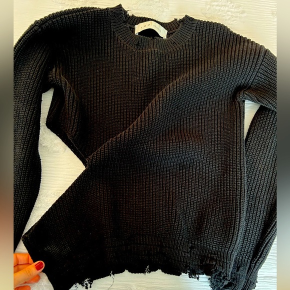IRO black sweater with cut out black small - Picture 1 of 3